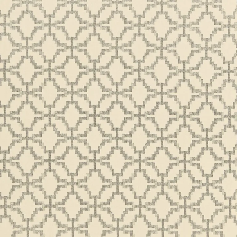 Schumacher 67011 Sarana Linen Embroidery Oatmeal fabric swatch