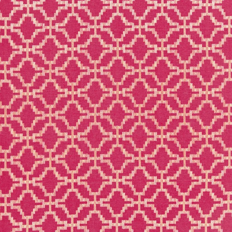 Schumacher 67012 Sarana Linen Embroidery Raspberry fabric swatch