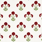 Schumacher 179670 Saranda Flower Embroidery Cardinal fabric swatch