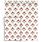 Schumacher 179670 Saranda Flower Embroidery Cardinal fabric swatch