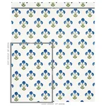 Schumacher 179672 Saranda Flower Embroidery Royal fabric swatch
