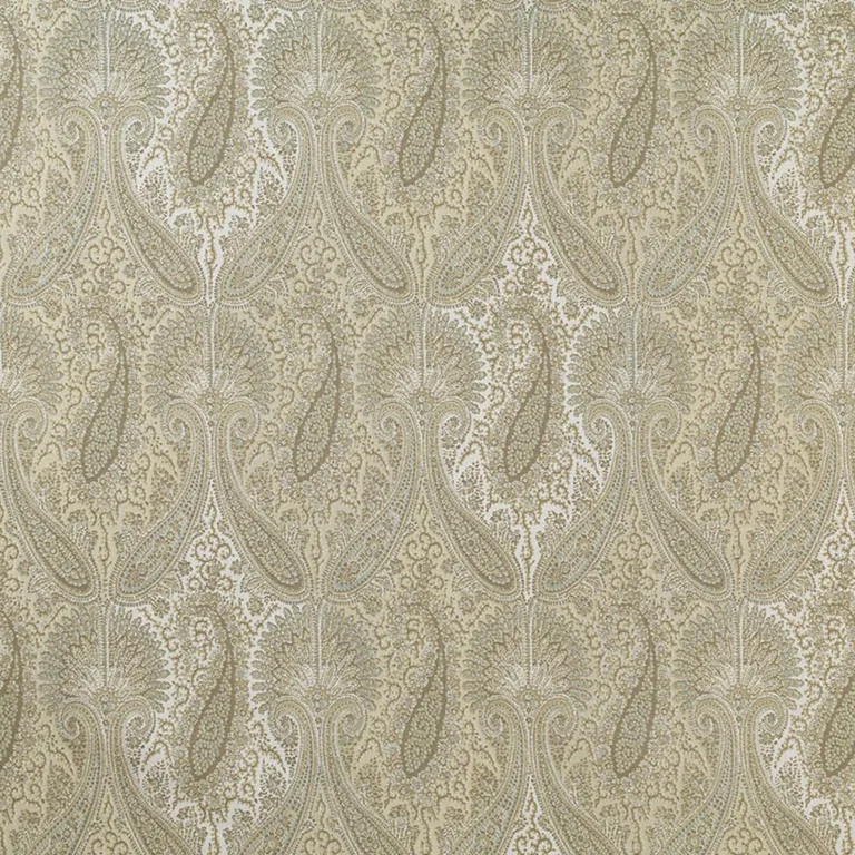 Schumacher 174381 Sarawak Paisley Alabaster fabric swatch