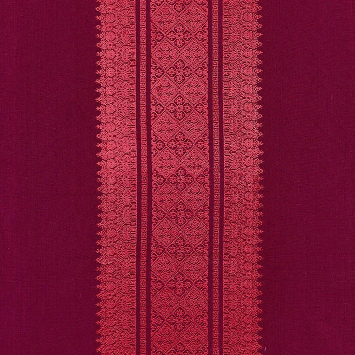 Schumacher 62663 Saree Stripe Mulberry fabric swatch