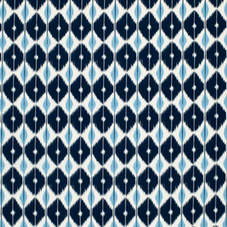 Schumacher 173402 Sarong Indigo fabric swatch