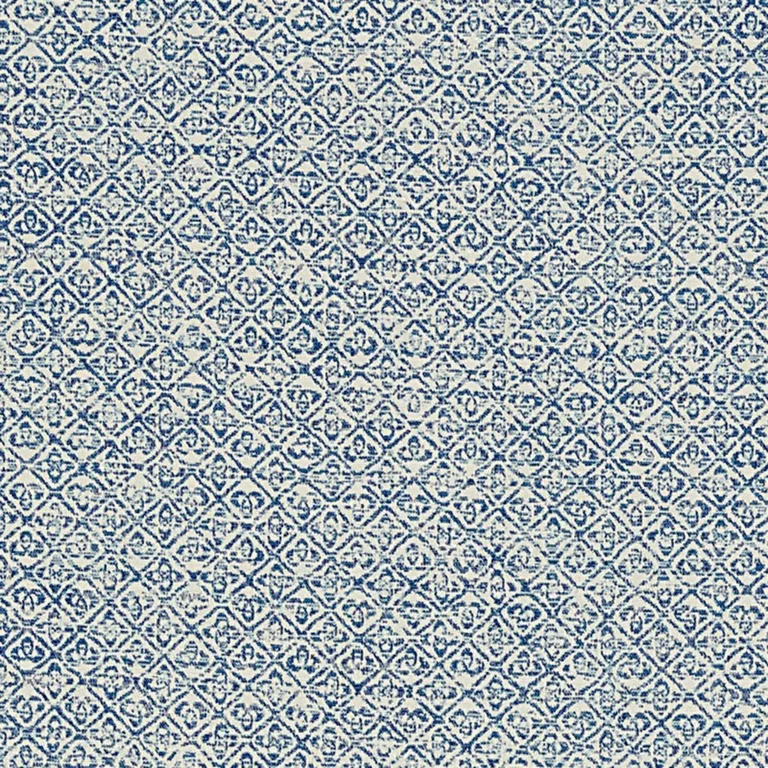 Schumacher 69020 Sarong Weave Indoor/Outdoor Indigo fabric swatch