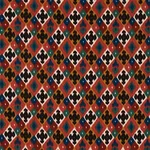 Schumacher 80661 Sasha Diamond Ikat Rose And Saffron fabric swatch
