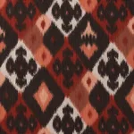 Schumacher 80660 Sasha Diamond Ikat Terracotta fabric swatch