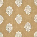 Schumacher 67340 Savanna Jute Embroidered Sheer Jute fabric swatch