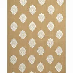 Schumacher 67340 Savanna Jute Embroidered Sheer Jute fabric swatch