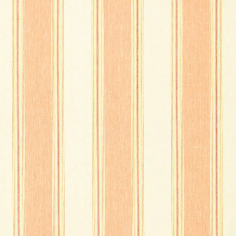 Schumacher 66081 Savannah Linen Stripe Blossom fabric swatch