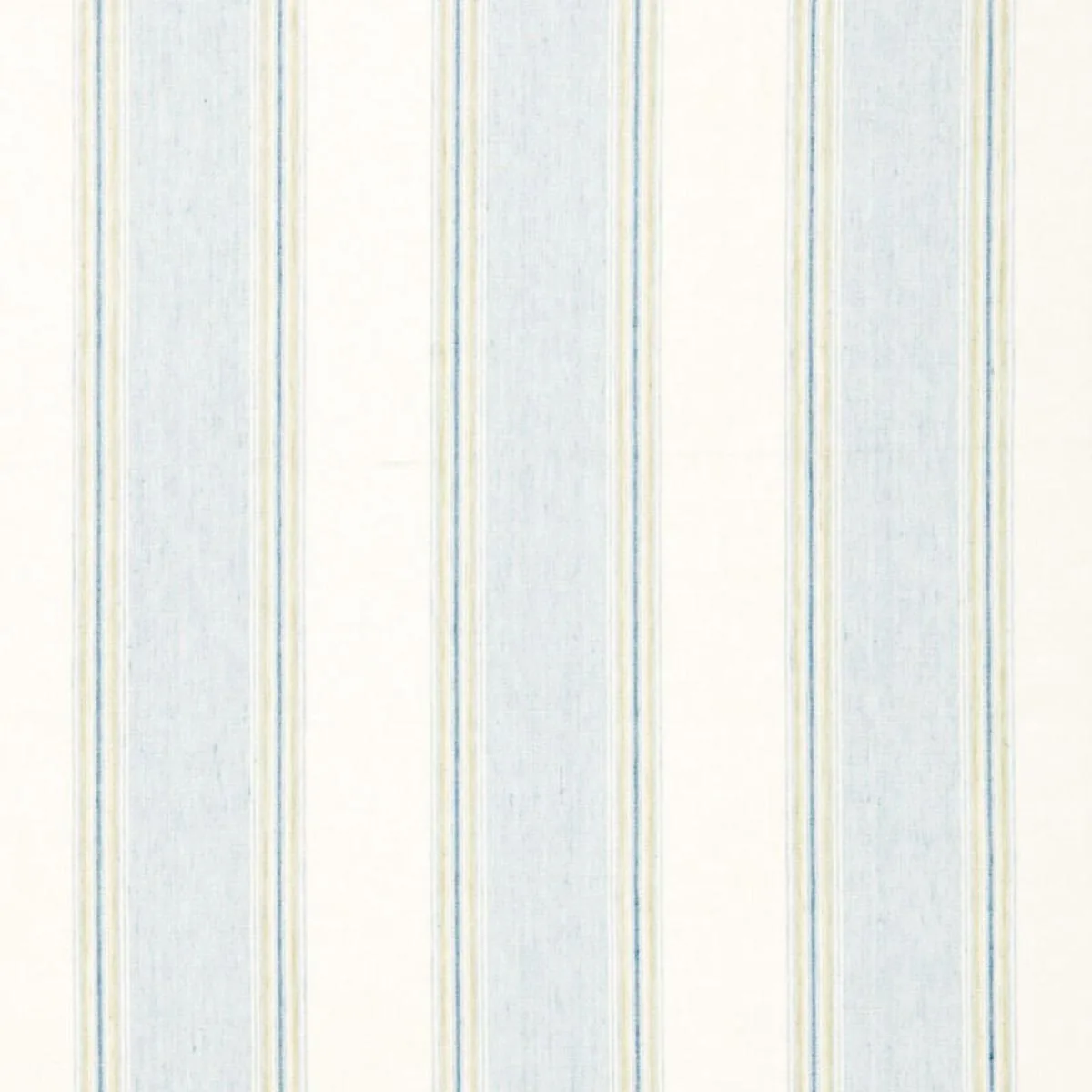 Schumacher 66082 Savannah Linen Stripe Chambray fabric swatch