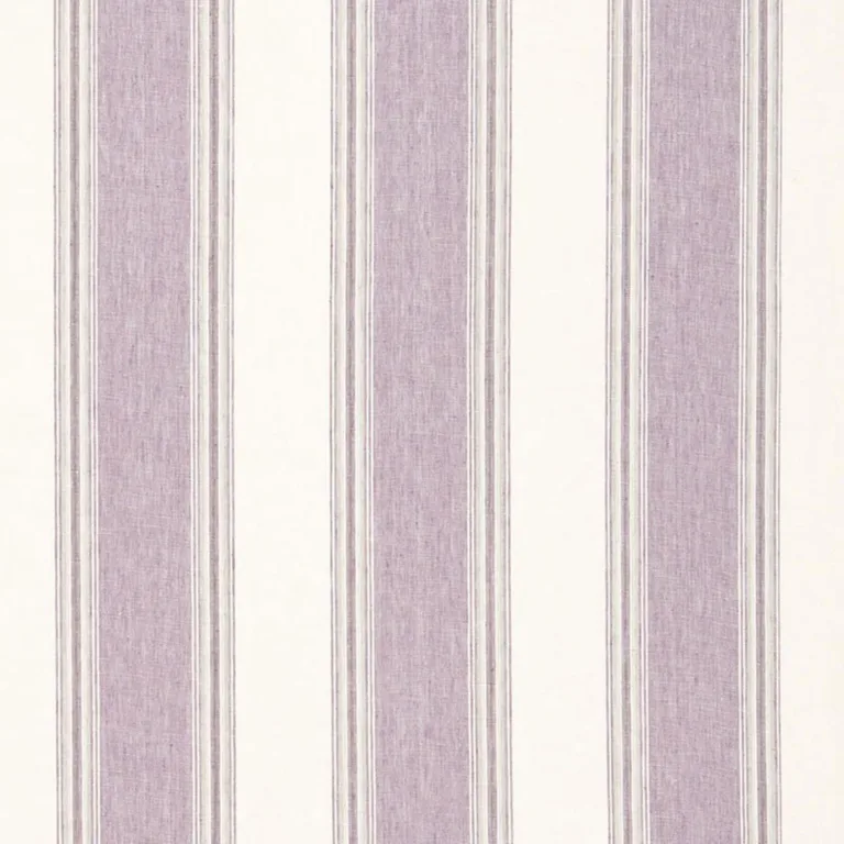 Schumacher 66083 Savannah Linen Stripe Lavender fabric swatch