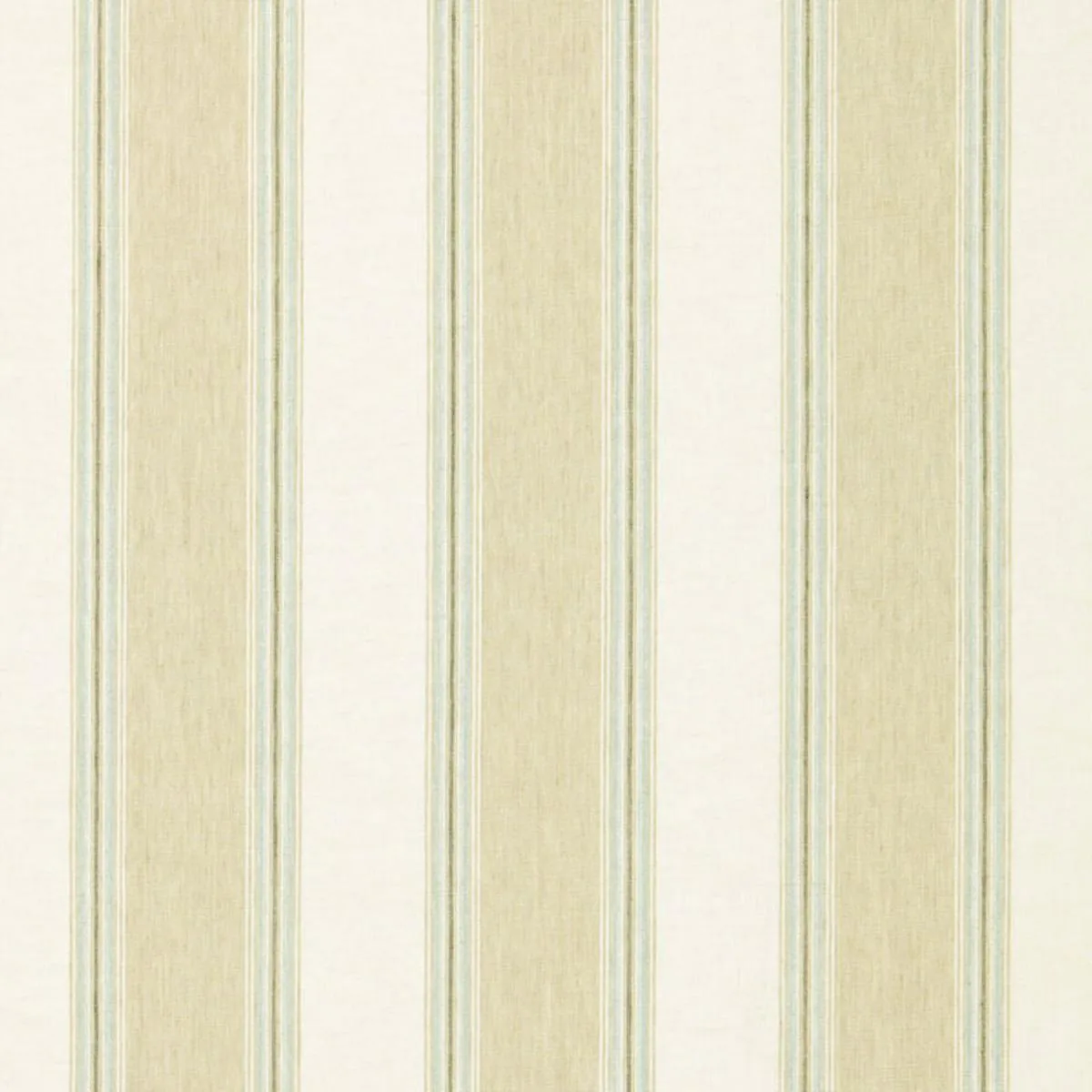 Schumacher 66080 Savannah Linen Stripe Sesame fabric swatch