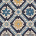Schumacher 62493 Savonnerie Tapestry Blue fabric swatch