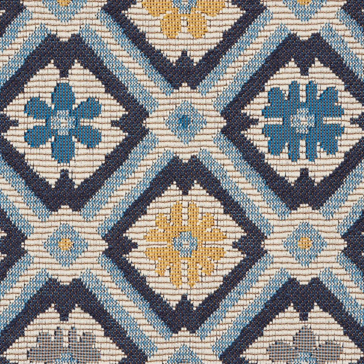 Schumacher 62493 Savonnerie Tapestry Blue fabric swatch