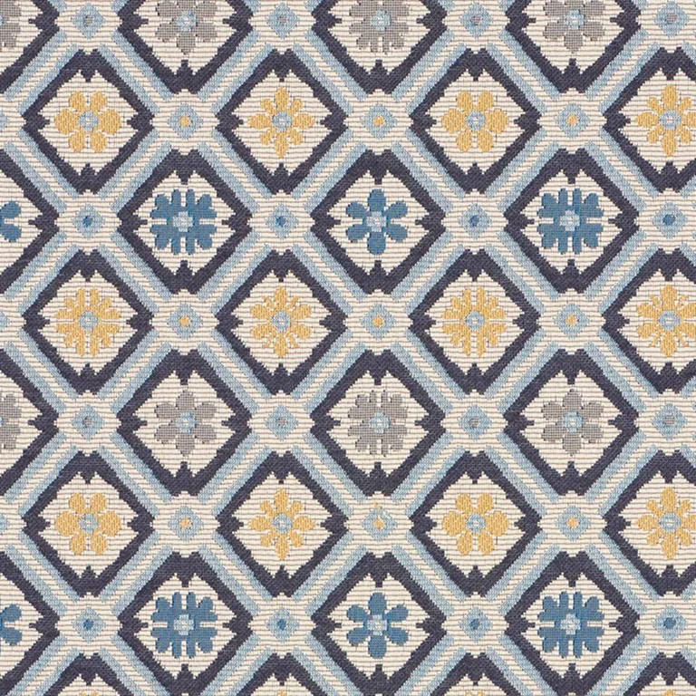 Schumacher 62493 Savonnerie Tapestry Blue fabric swatch
