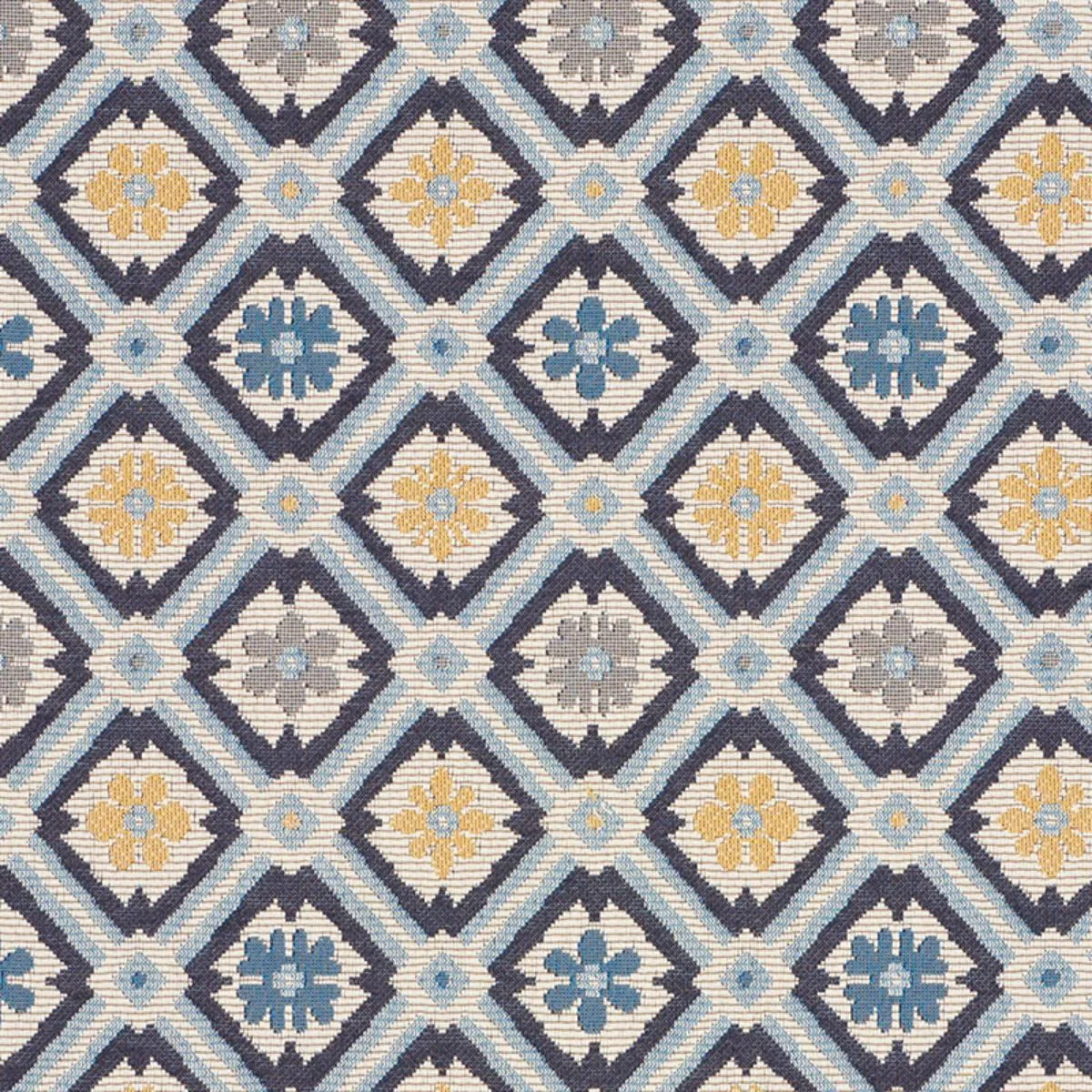 Schumacher 62493 Savonnerie Tapestry Blue fabric swatch