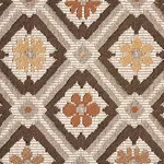 Schumacher 62494 Savonnerie Tapestry Brown fabric swatch