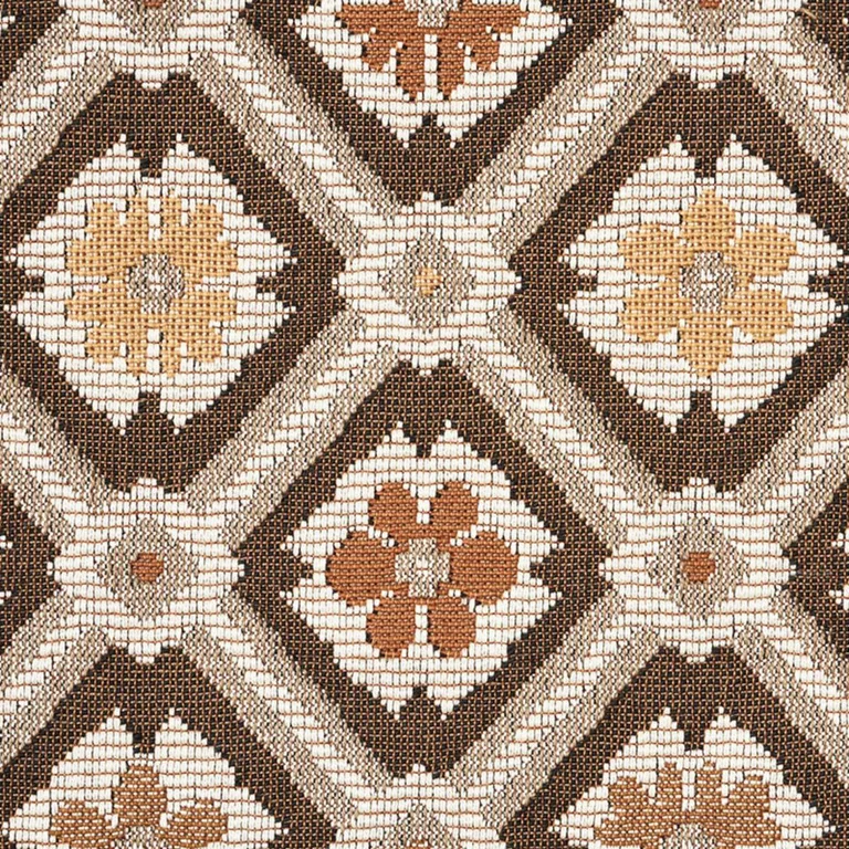 Schumacher 62494 Savonnerie Tapestry Brown fabric swatch