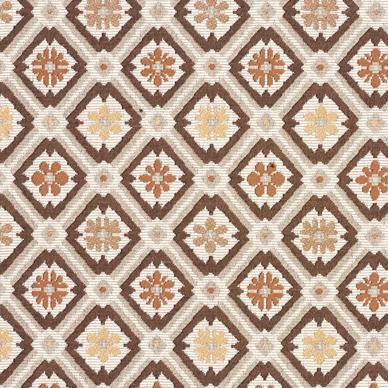Schumacher 62494 Savonnerie Tapestry Brown fabric swatch