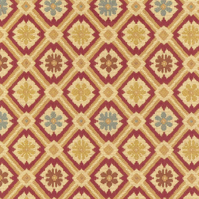 Schumacher 62491 Savonnerie Tapestry Garnet fabric swatch