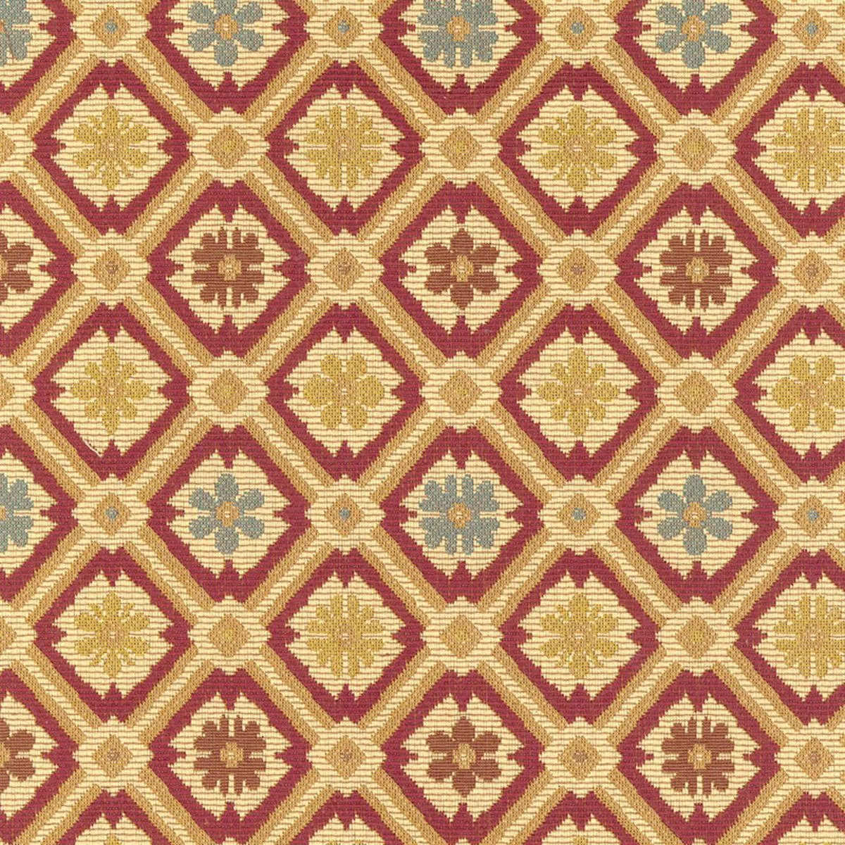 Schumacher 62491 Savonnerie Tapestry Garnet fabric swatch