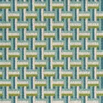 Schumacher 76970 Saxon éPinglé Peacock fabric swatch