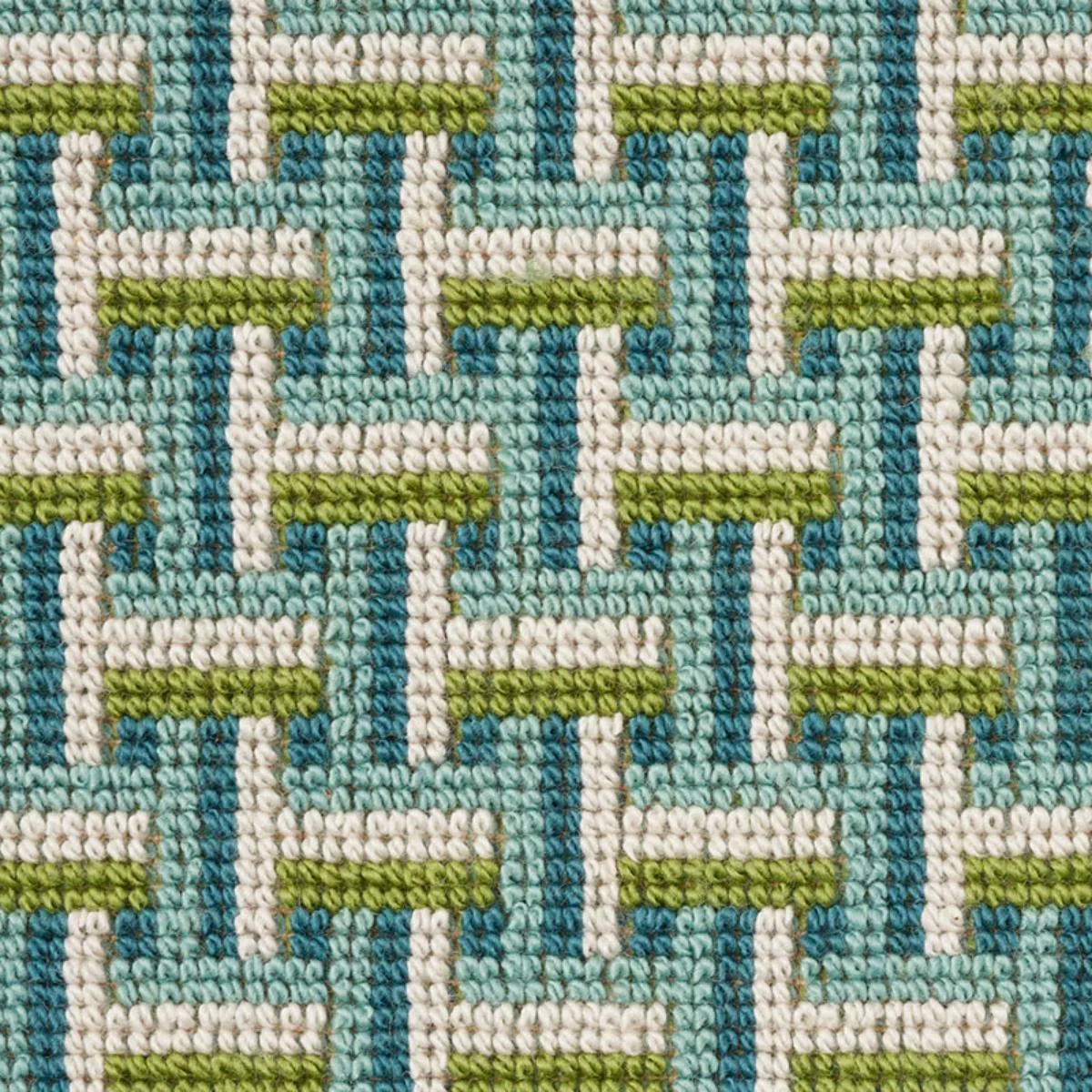 Schumacher 76970 Saxon éPinglé Peacock fabric swatch
