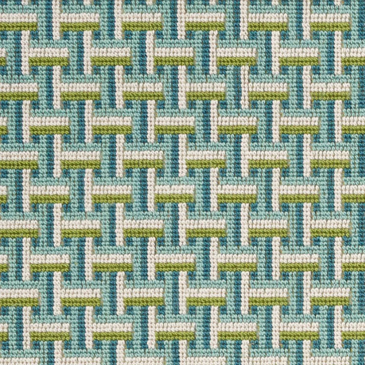 Schumacher 76970 Saxon éPinglé Peacock fabric swatch