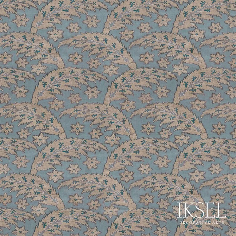 Schumacher RF917CR51 Saz Leaves Nattier fabric swatch