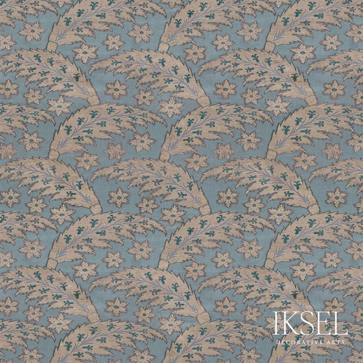 Schumacher RF917CR51 Saz Leaves Nattier fabric swatch