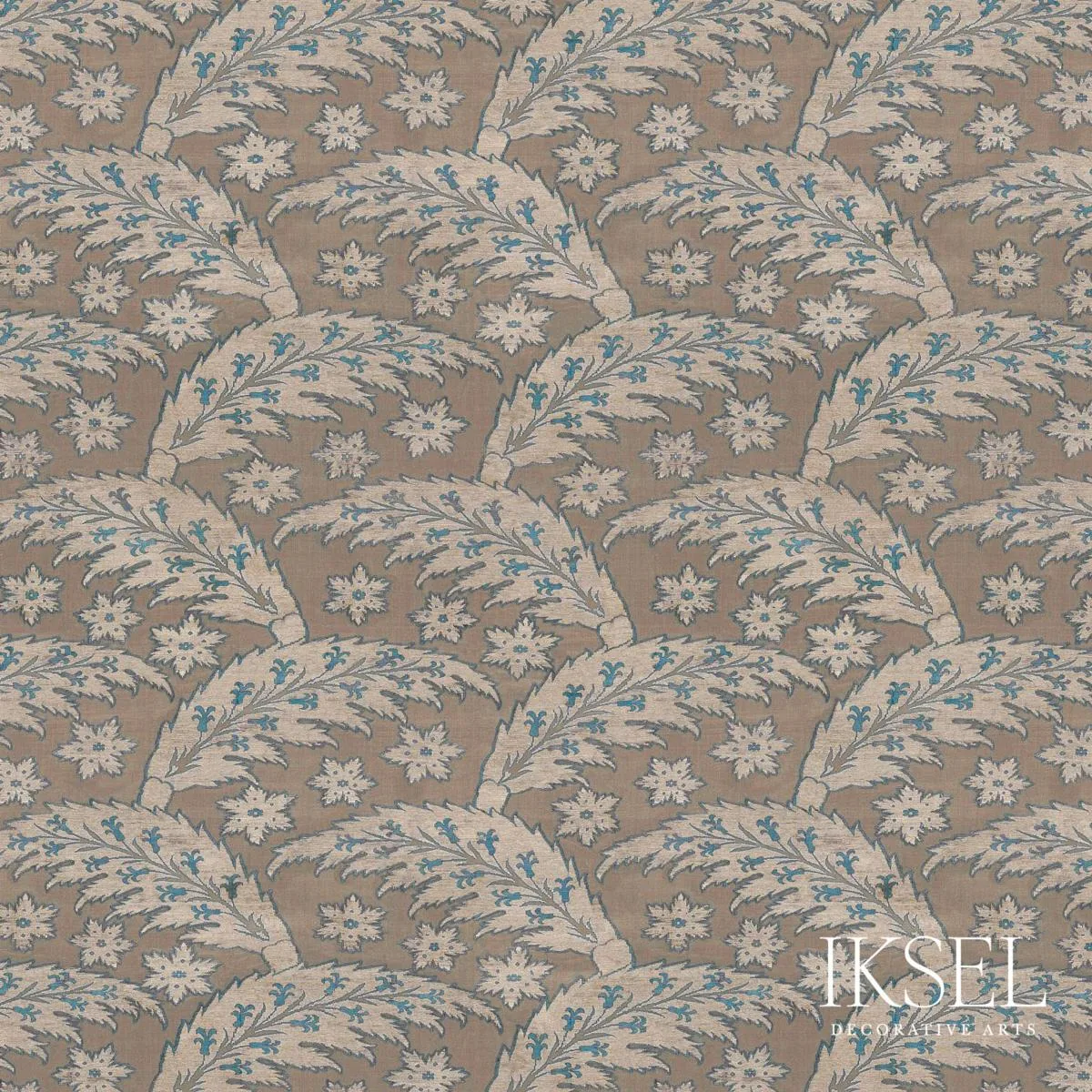 Schumacher RF917CR56 Saz Leaves Tawny fabric swatch