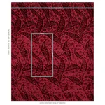 Schumacher 80782 Saz Paisley Silk Velvet Burgundy fabric swatch