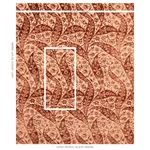 Schumacher 80781 Saz Paisley Silk Velvet Terracotta fabric swatch