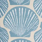 Schumacher 183771 Scallop Shell Light Blue fabric swatch