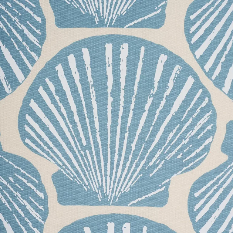 Schumacher 183771 Scallop Shell Light Blue fabric swatch