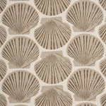 Schumacher 183772 Scallop Shell Natural fabric swatch