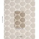 Schumacher 183772 Scallop Shell Natural fabric swatch