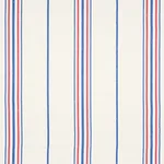 Schumacher 75261 Scarset Stripe Blue  & Red fabric swatch