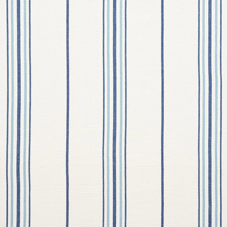 Schumacher 75260 Scarset Stripe Blues fabric swatch