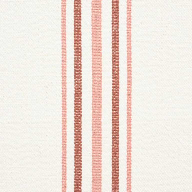 Schumacher 75262 Scarset Stripe Rosewood fabric swatch