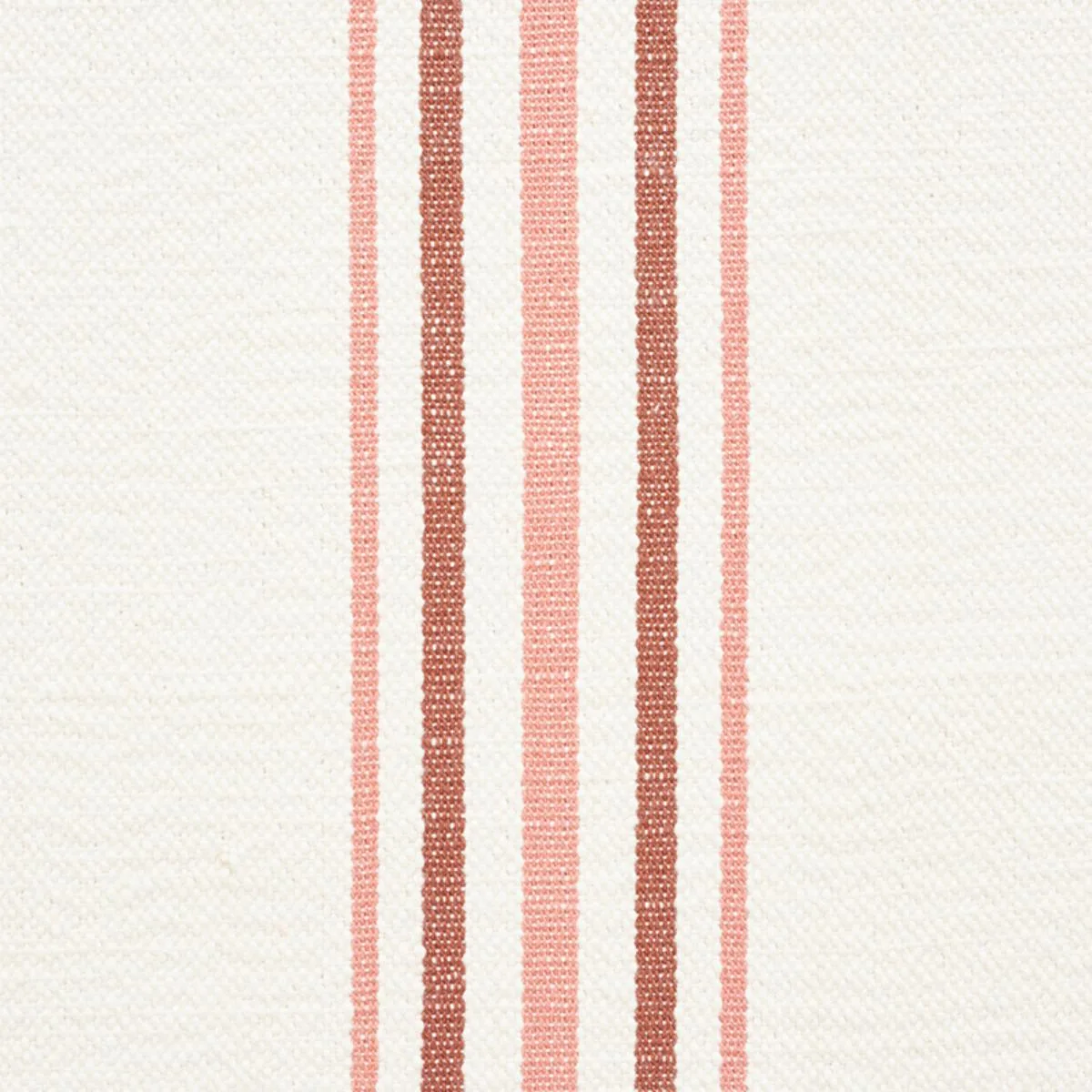 Schumacher 75262 Scarset Stripe Rosewood fabric swatch