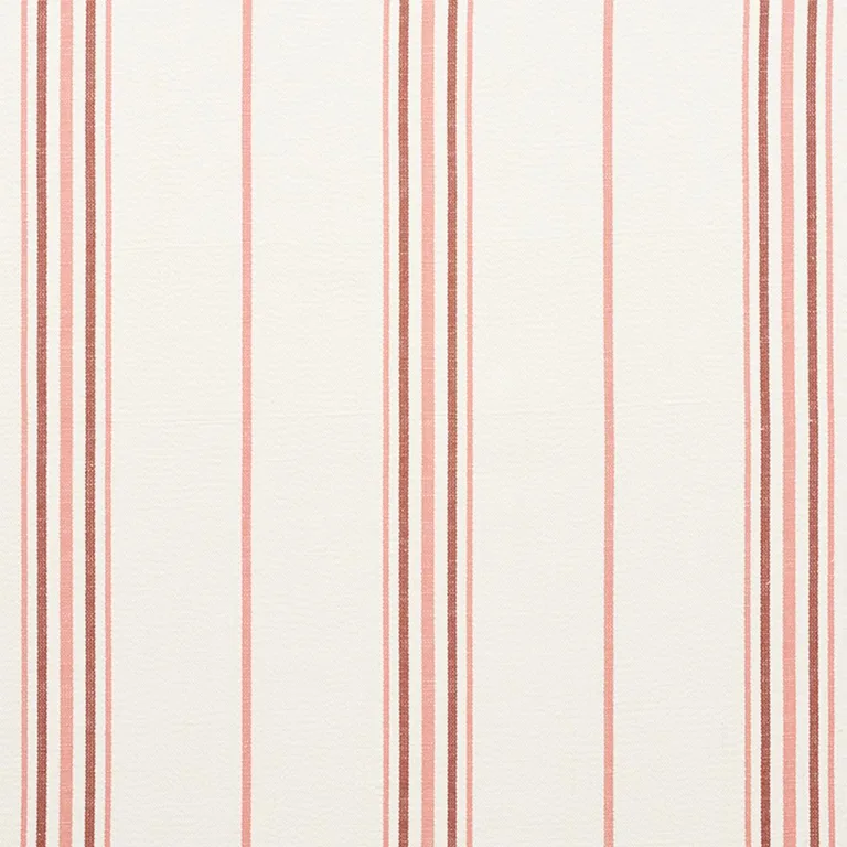 Schumacher 75262 Scarset Stripe Rosewood fabric swatch