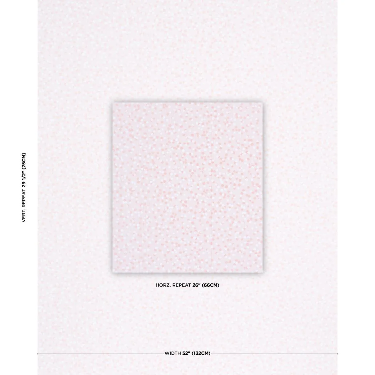 Schumacher 183780 Scattered Dot Blush fabric swatch