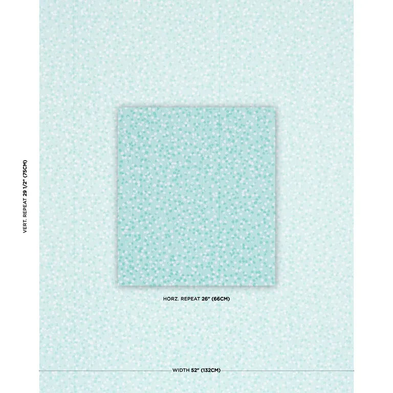Schumacher 183781 Scattered Dot Seafoam fabric swatch