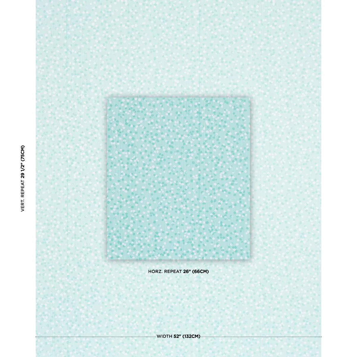 Schumacher 183781 Scattered Dot Seafoam fabric swatch