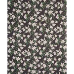 Schumacher 180302 Scattered Lilies Charcoal fabric swatch
