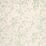 Schumacher 180300 Scattered Lilies Cream fabric swatch