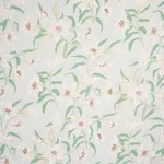 Schumacher 180301 Scattered Lilies Sky fabric swatch