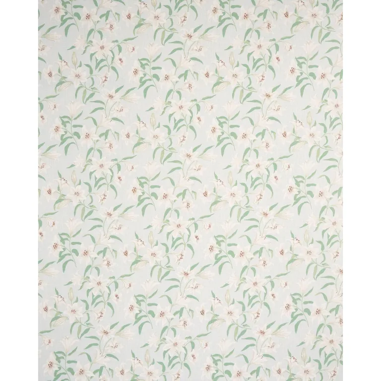 Schumacher 180301 Scattered Lilies Sky fabric swatch